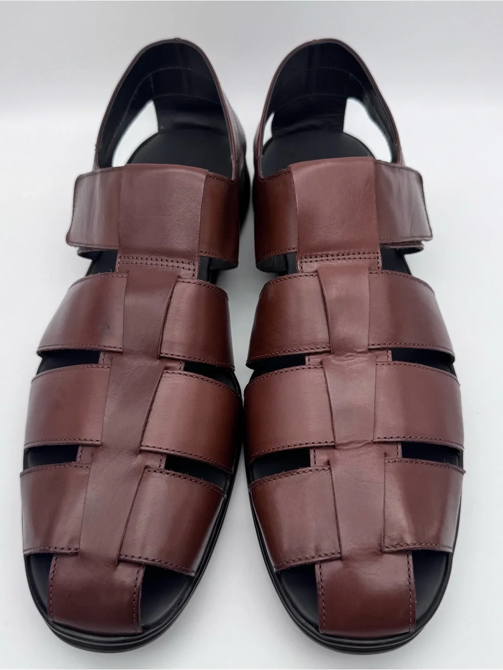 To Boot New York Adam Derrick Fisher Brown Leather Sandals Men's Size 13